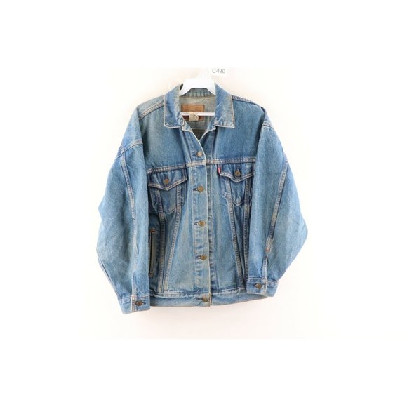 Vintage 90s Levis Mens Small Distressed Type III Denim Jean Trucker Jacket USA